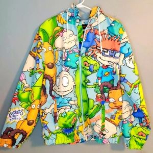 Nickelodeon men's Members only Rugrats full zip jacket size large New Reptar